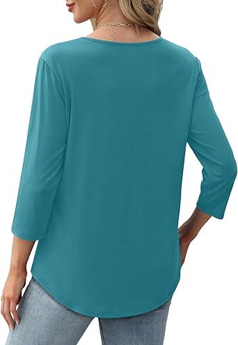 Womens Long Sleeve Tops 2026 V Neck Pleated Shirts Dressy Casual Tunic Blouses Loose Fit Fall Fashion Clothes