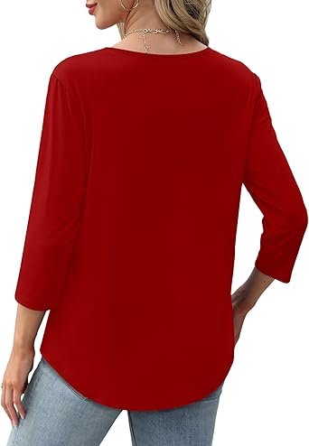 Womens Long Sleeve Tops 2026 V Neck Pleated Shirts Dressy Casual Tunic Blouses Loose Fit Fall Fashion Clothes