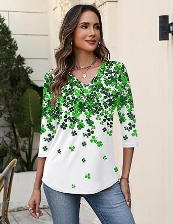 Womens Long Sleeve Tops 2026 V Neck Pleated Shirts Dressy Casual Tunic Blouses Loose Fit Fall Fashion Clothes