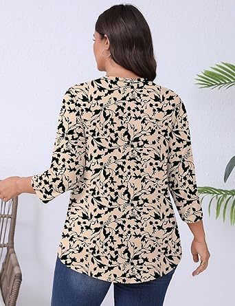 Womens Long Sleeve Tops 2026 V Neck Pleated Shirts Dressy Casual Tunic Blouses Loose Fit Fall Fashion Clothes