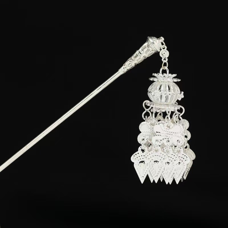 S999 foot silver hairpin