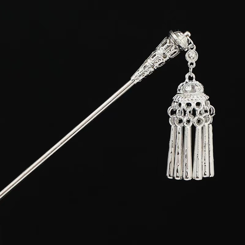 S999 foot silver hairpin