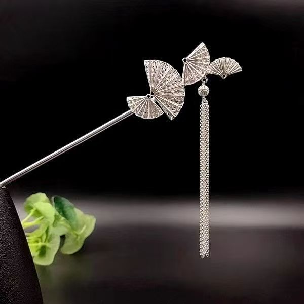 S999 foot silver hairpin