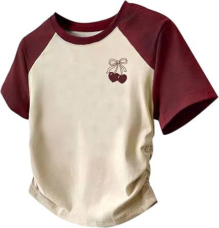 Women's Tops Summer Short Sleeve Crew Neck Shirts Dressy Casual Blouses for Women S-3XL