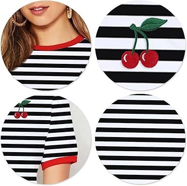 Women's Tops Summer Short Sleeve Crew Neck Shirts Dressy Casual Blouses for Women S-3XL 