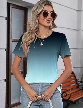 Womens Tops Short Sleeve Shirts Buttons V Neck Spring Fashion Summer Outfits Plus Size Blouses Dressy Casual