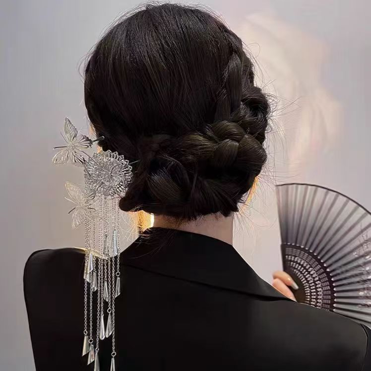 S999 foot silver hairpin