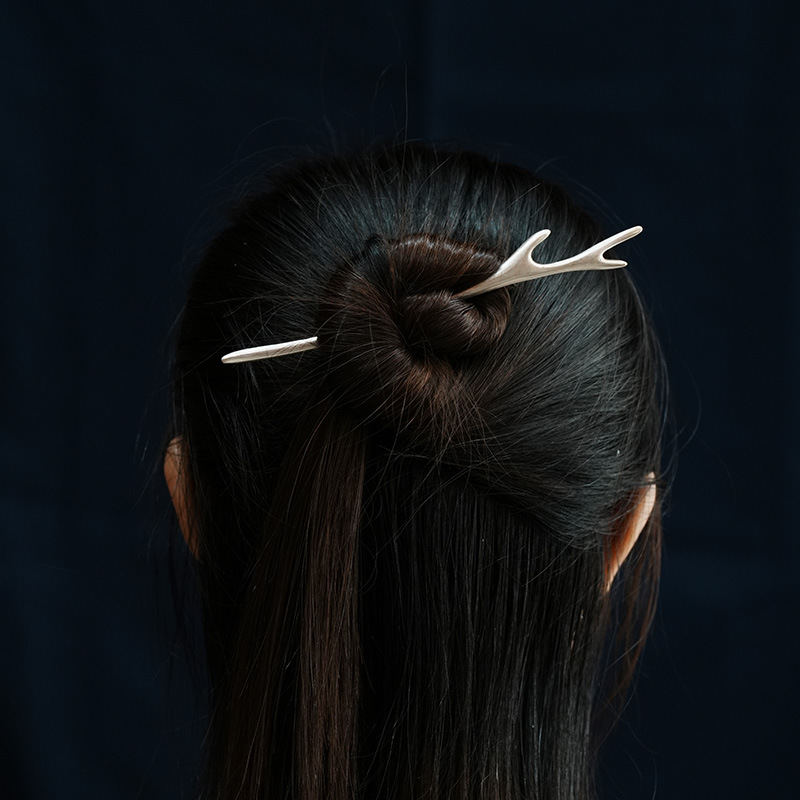 S999 foot silver hairpin