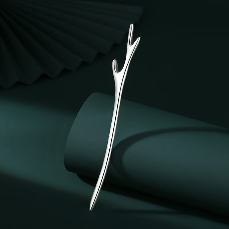 S999 foot silver hairpin