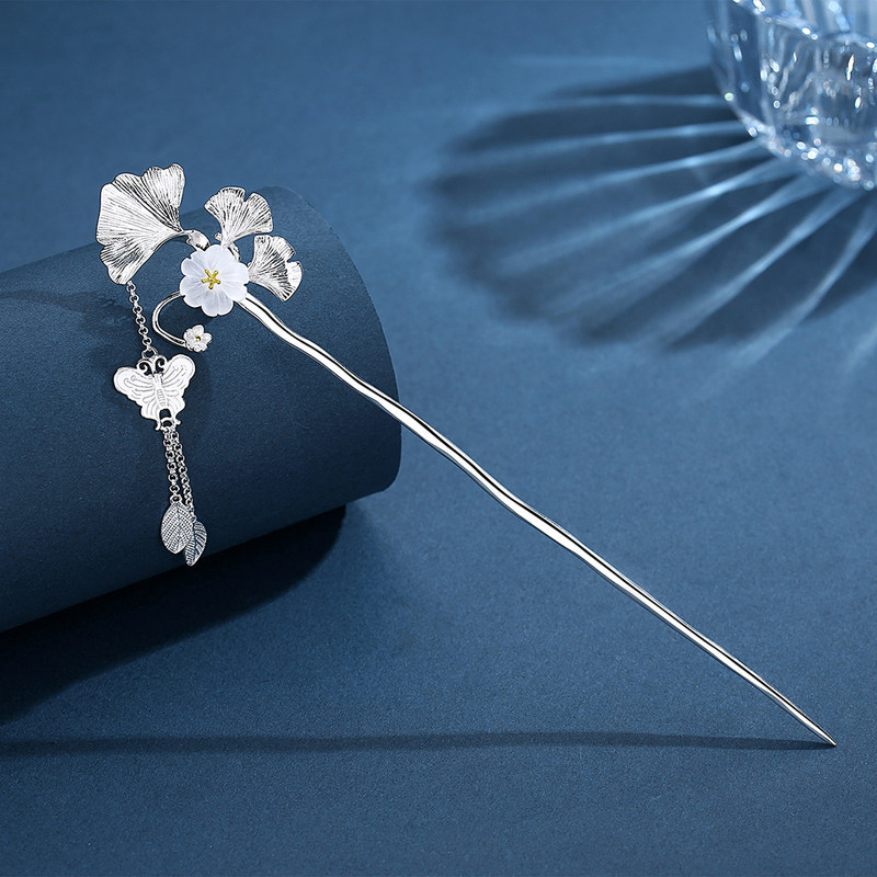 S999 foot silver hairpin