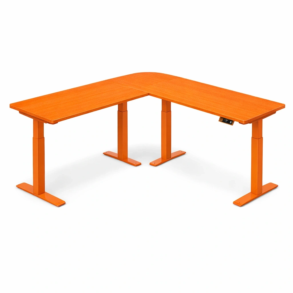 Bureau assis-debout orange avec rglage lectrique- Arvotrax