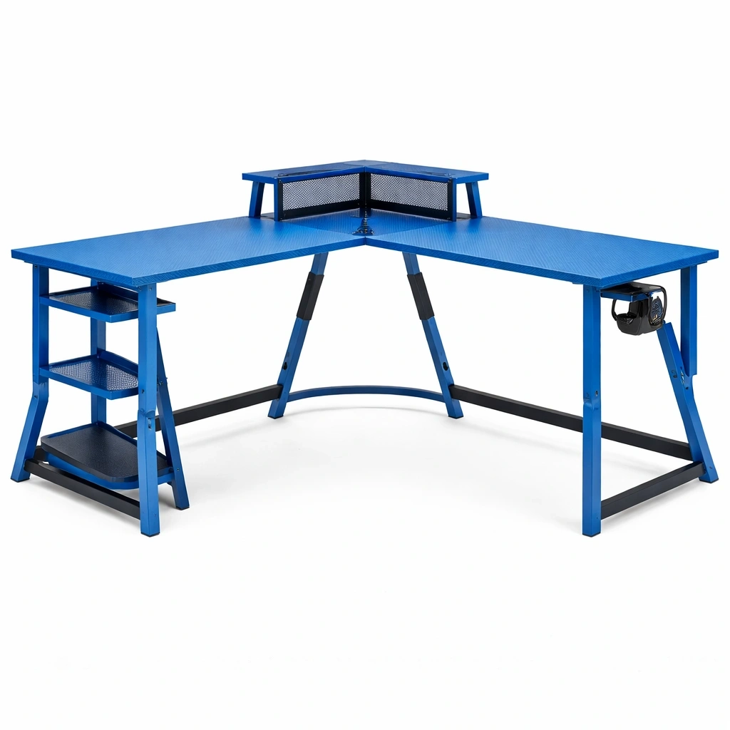 Bureau gaming noir avec structure robuste- Arvotrax