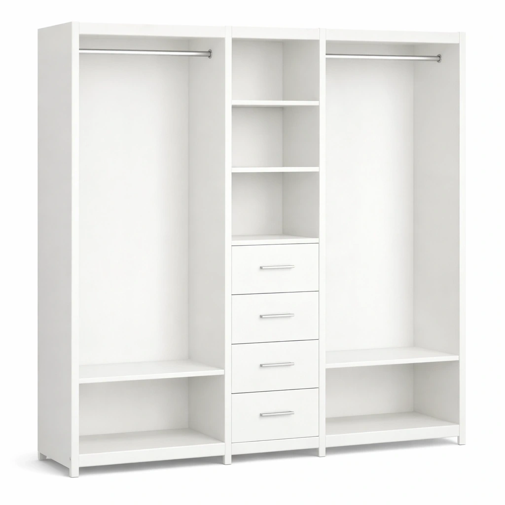 Armoire blanche avec tagres- Arvotrax