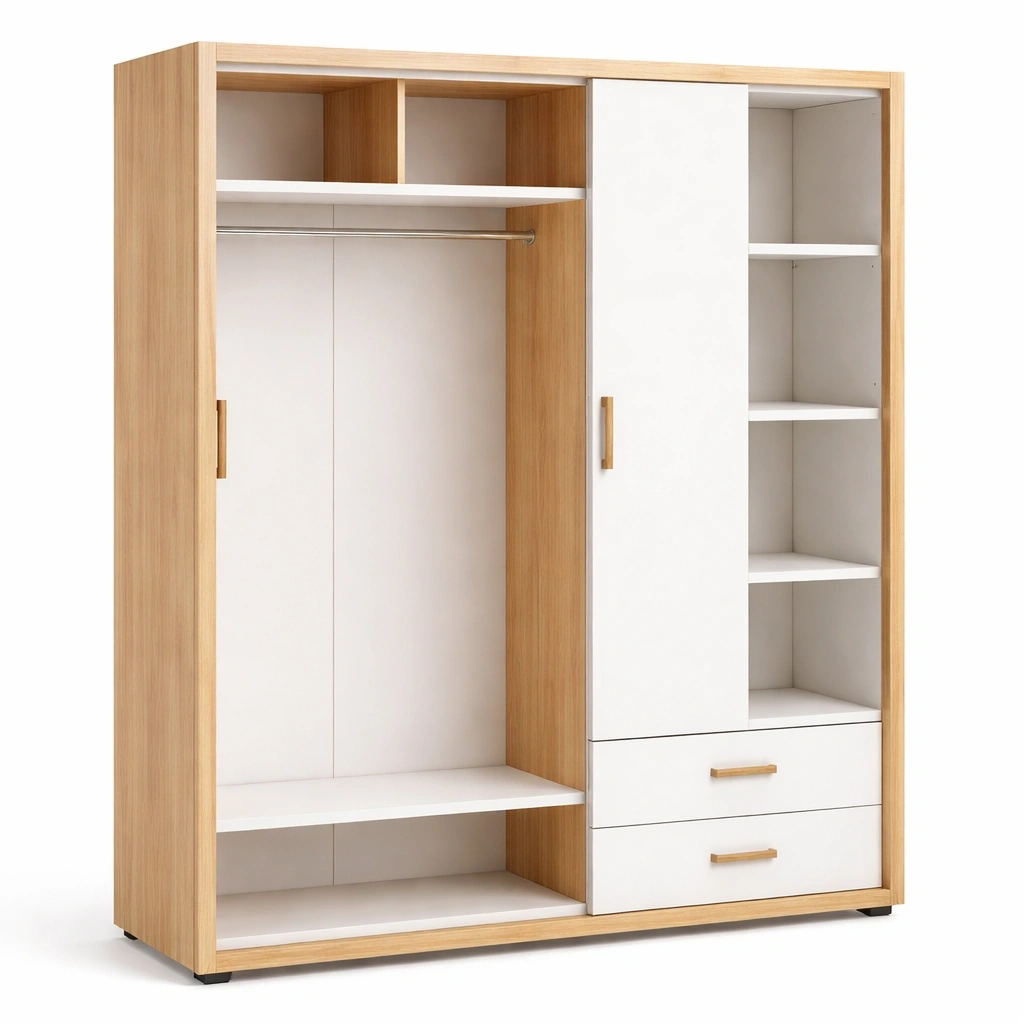 Armoire en bois avec compartiments- Arvotrax