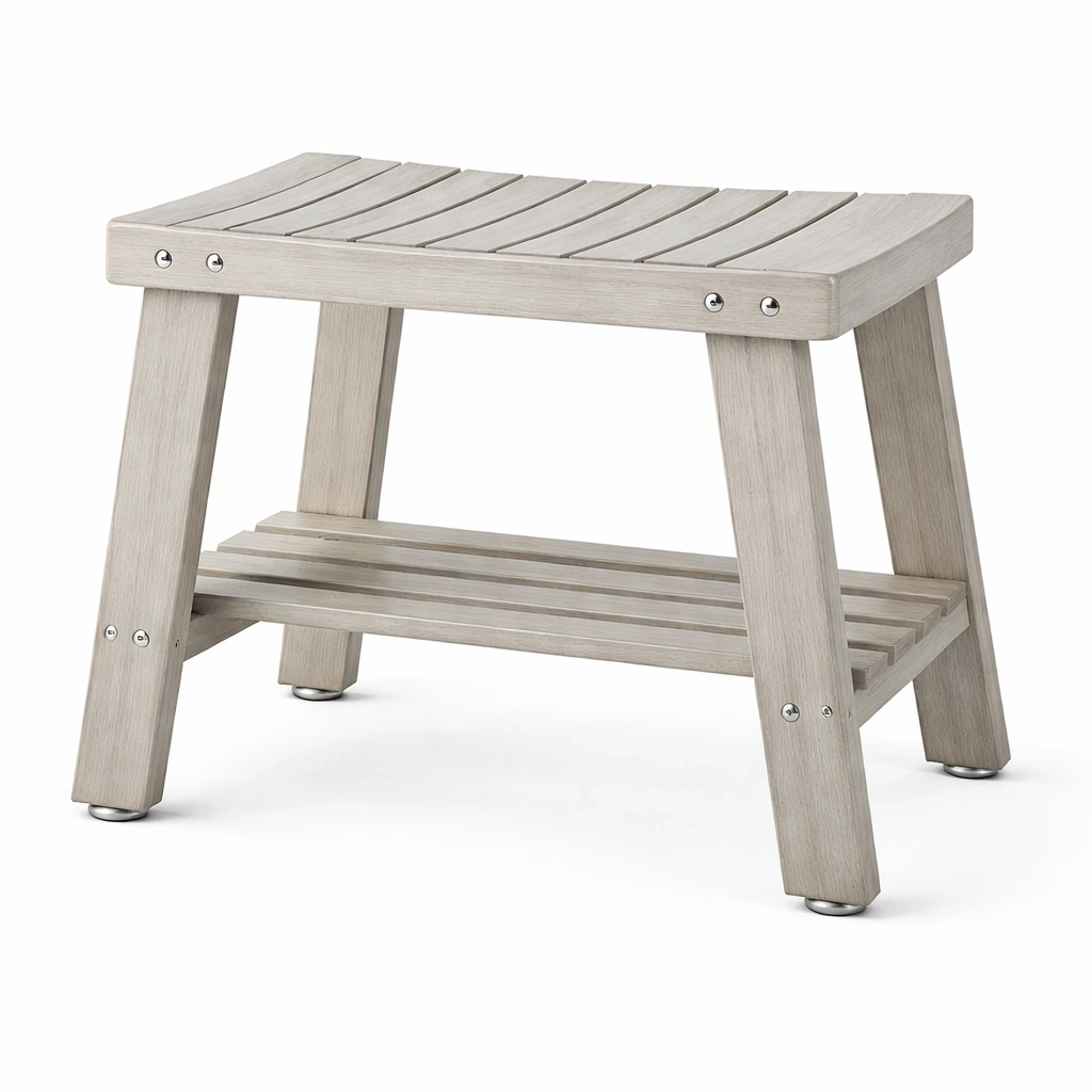 Tabouret bois clair tagre basse design simple- Arvotrax
