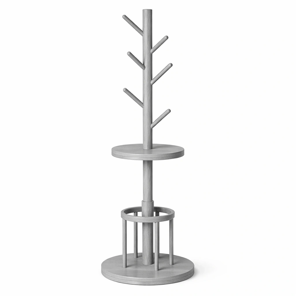 Porte manteau sur pied design moderne avec support-Lumtravo