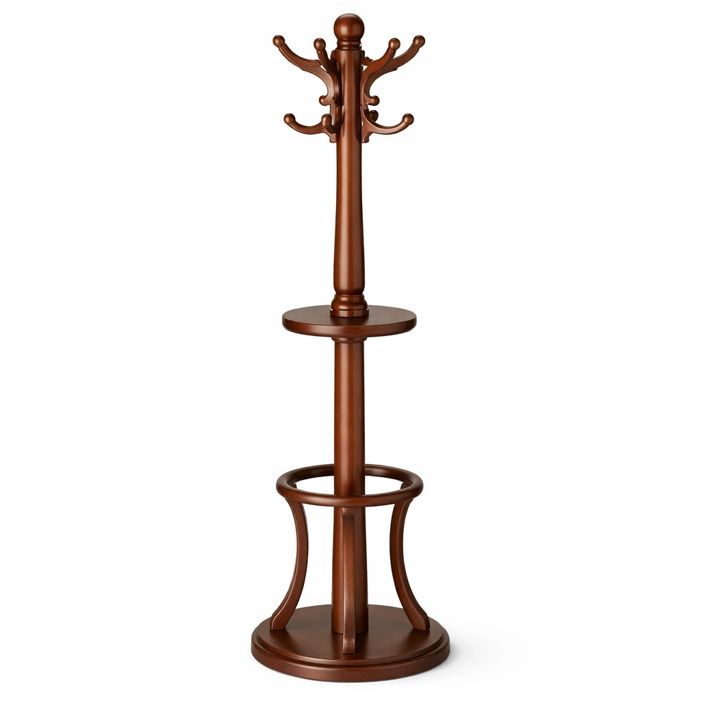 Porte manteau sur pied bois style classique lgant-Lumtravo