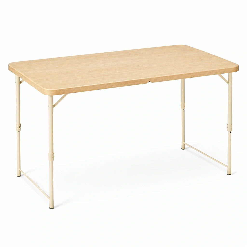 Table Pliante Beige Mtal Compacte-Lumtravo