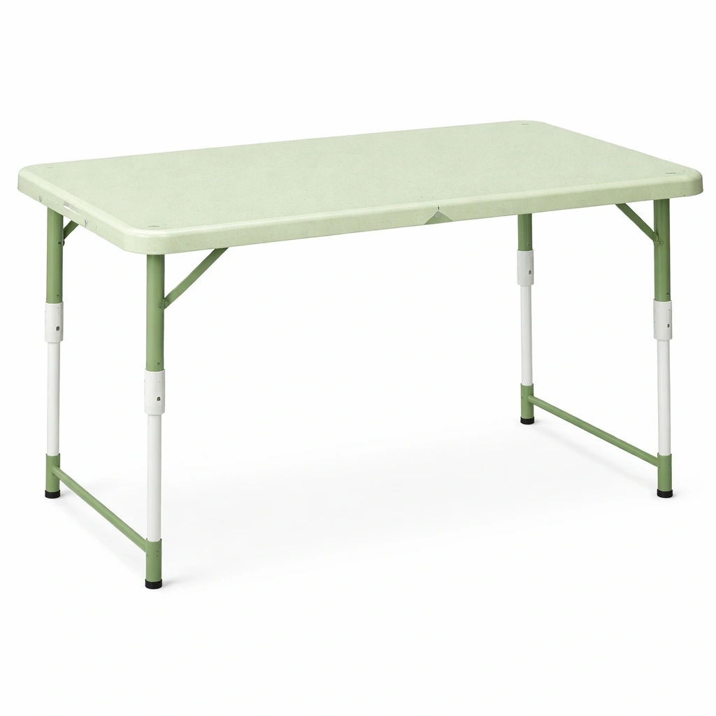 Table Pliante Verte Ajustable Mtal Compacte-Lumtravo