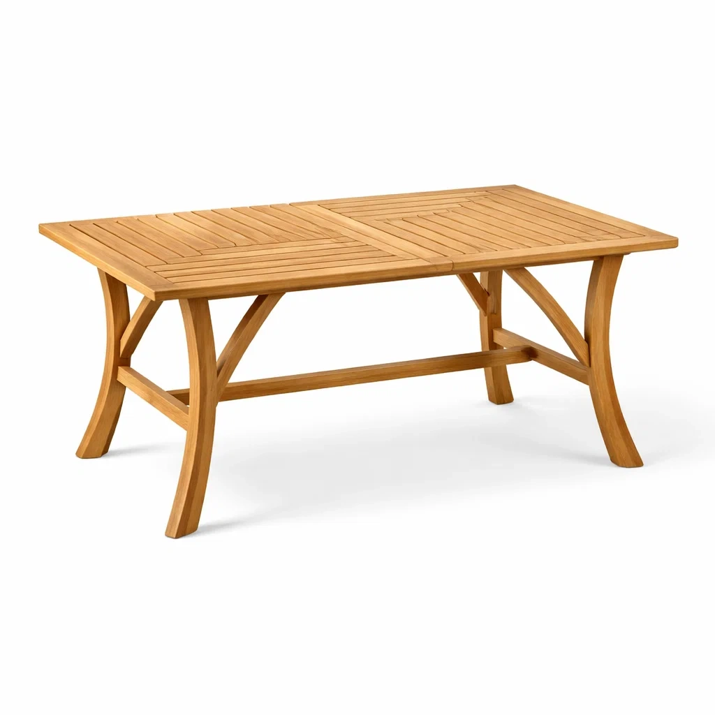 Tisch Teakholz rechteckig 160 x 90 x 75 cm