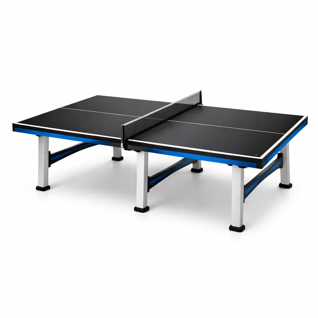 Tischtennisplatte MDF Stahlrahmen Schwarz 274 x 152.5 x 76 cm