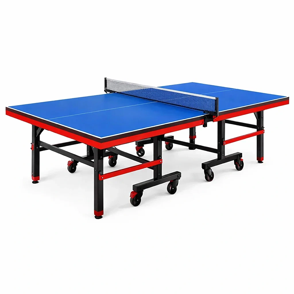 Tischtennisplatte MDF Blau klappbar Indoor 274 x 152.5 x 76 cm