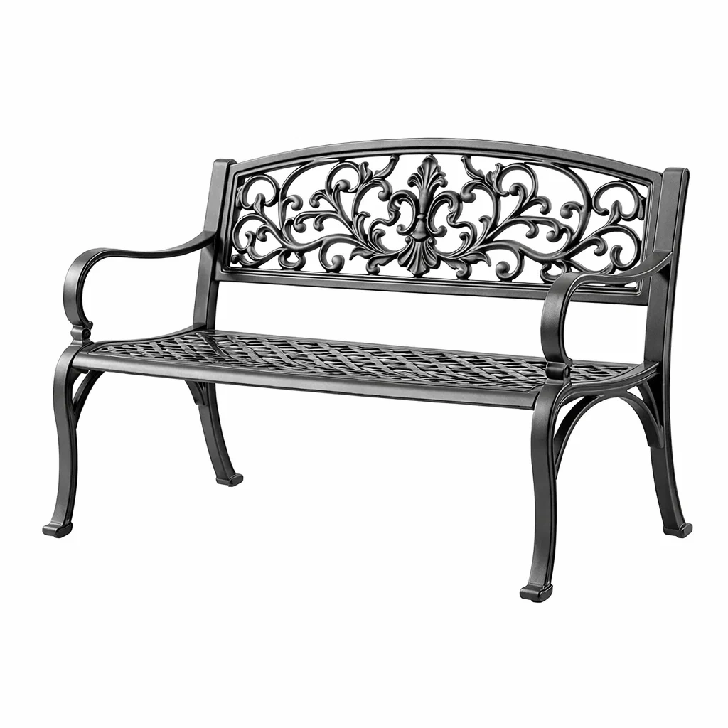 Sitzbank Gusseisen Schwarz