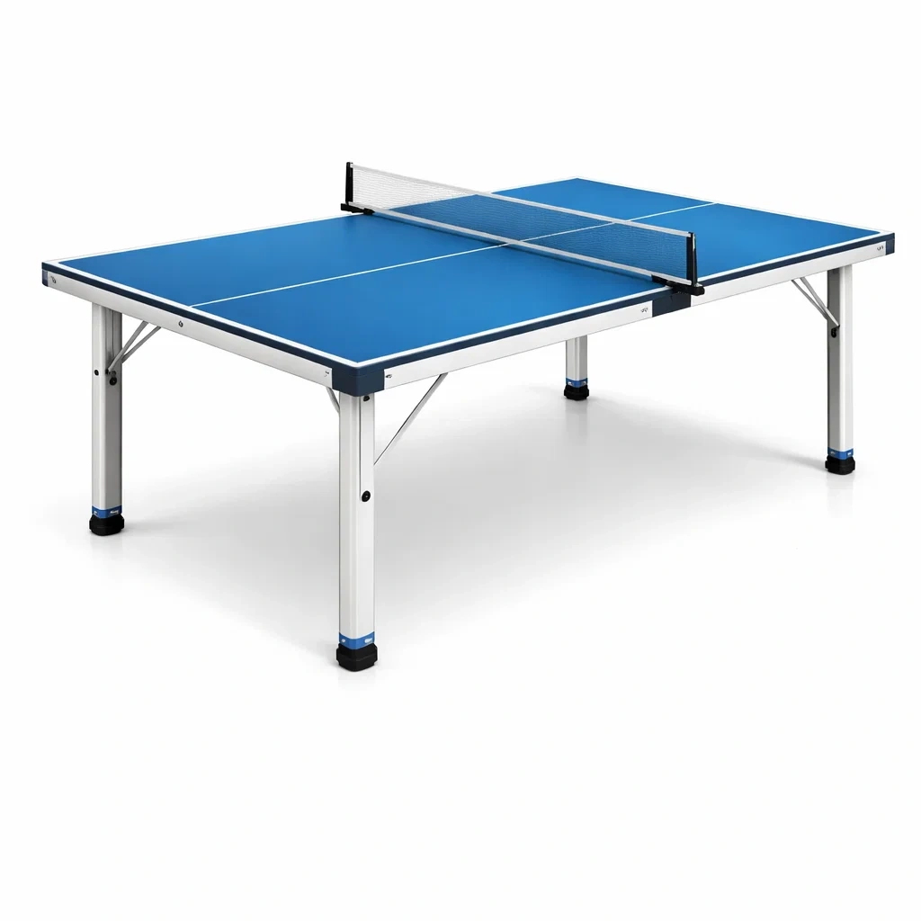 Tischtennisplatte Aluminium Blau klappbar 274 x 152.5 x 76 cm