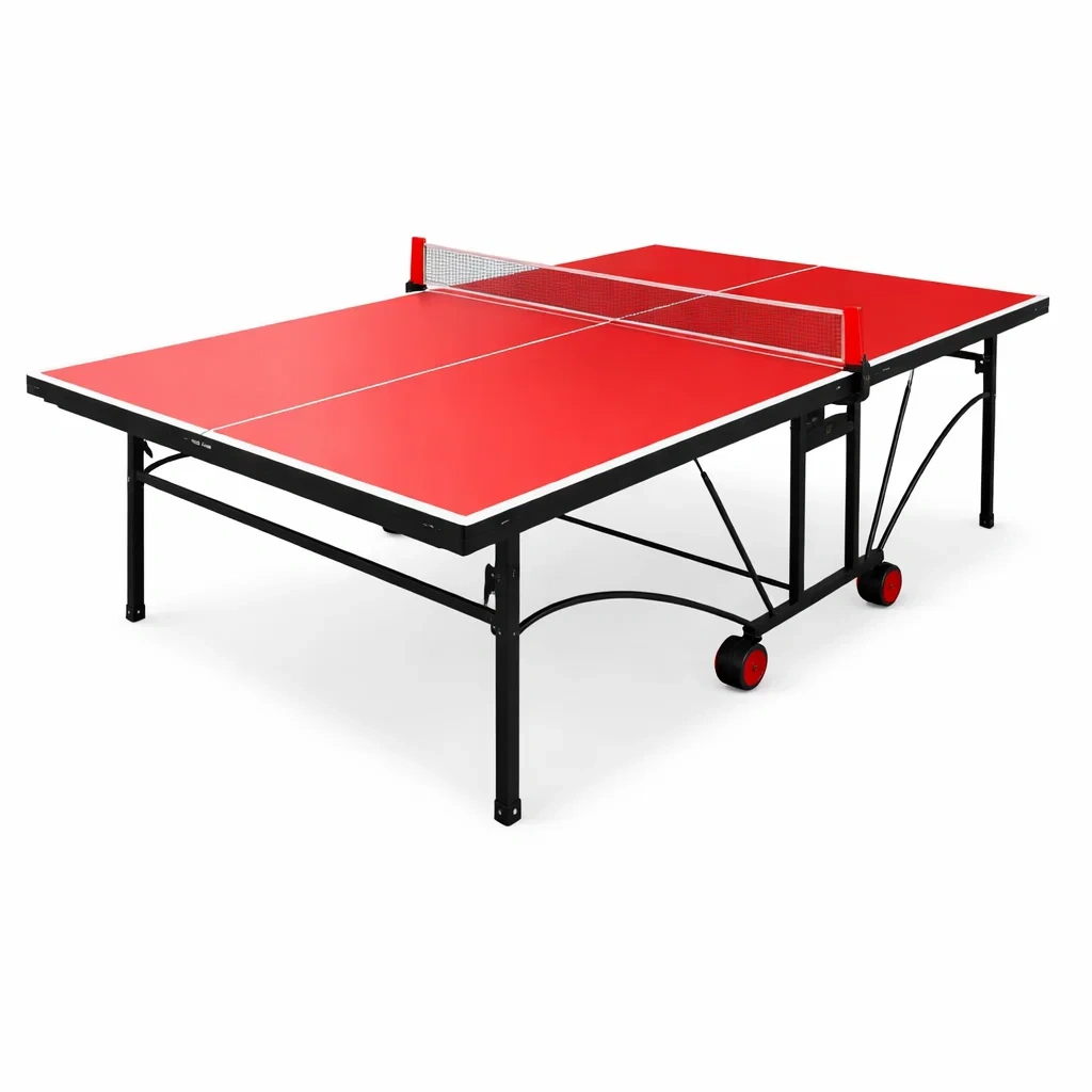 Tischtennisplatte Metall Rot 274 x 152.5 x 76 cm