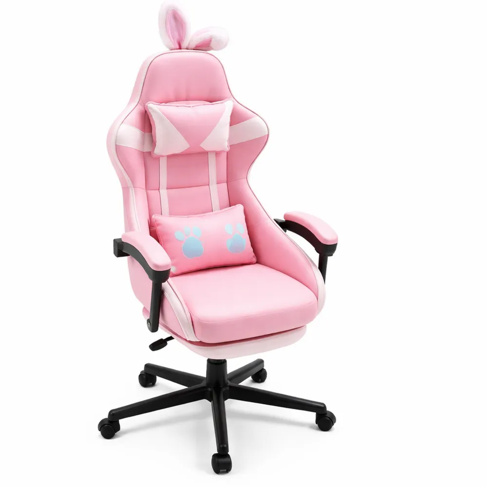 Chaise de Jeu Ergonomique avec Massage et Repose-Pied