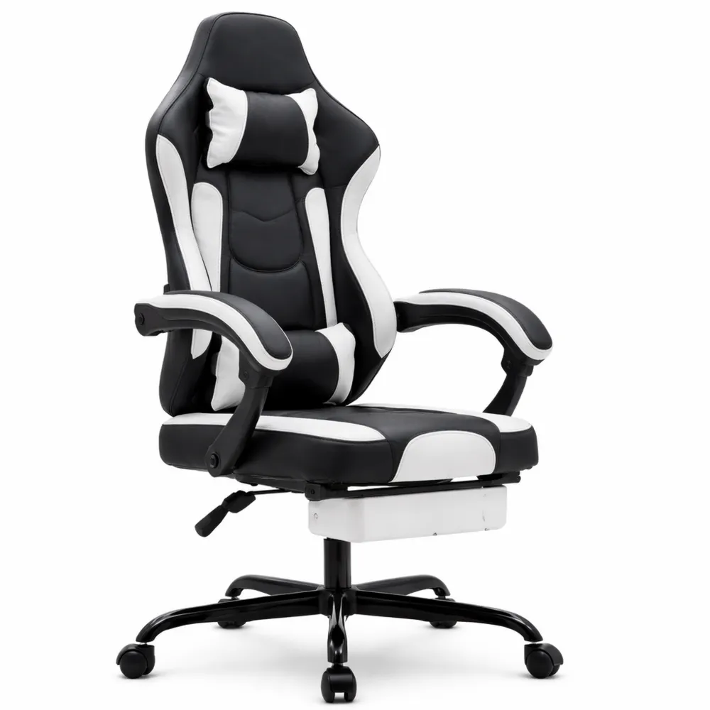 Chaise de Jeu Ergonomique avec Repose-Pieds et Massage