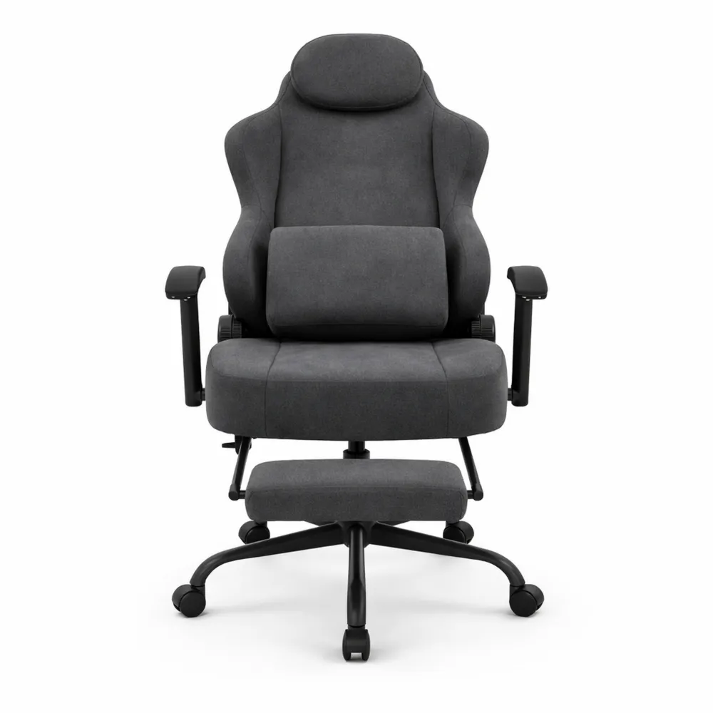 Chaise de Bureau Ergonomique avec Repose-Pieds et Appui-tête Ajustable