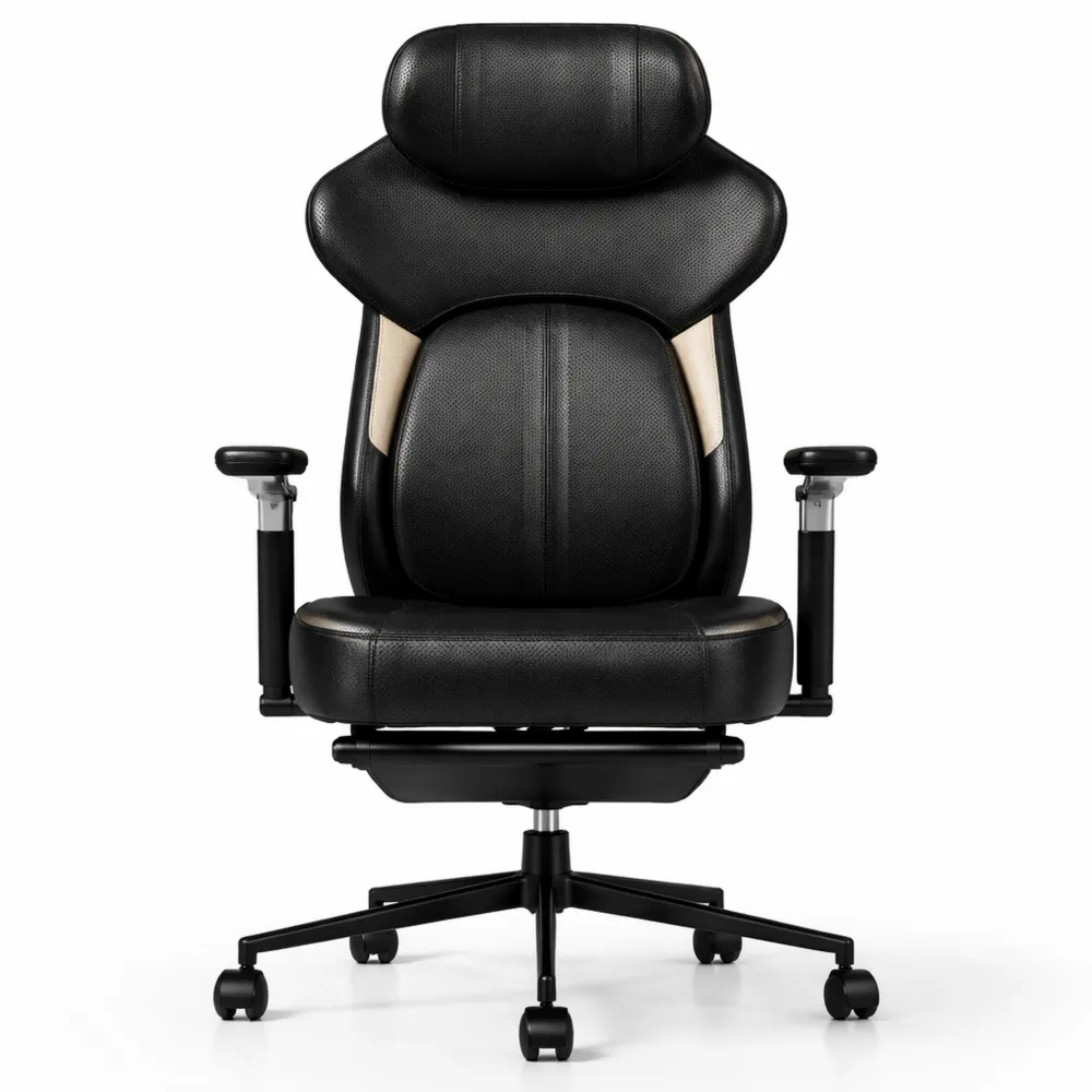 Chaise de Jeu Ergonomique avec Fonction de Massage et Repose-Pieds