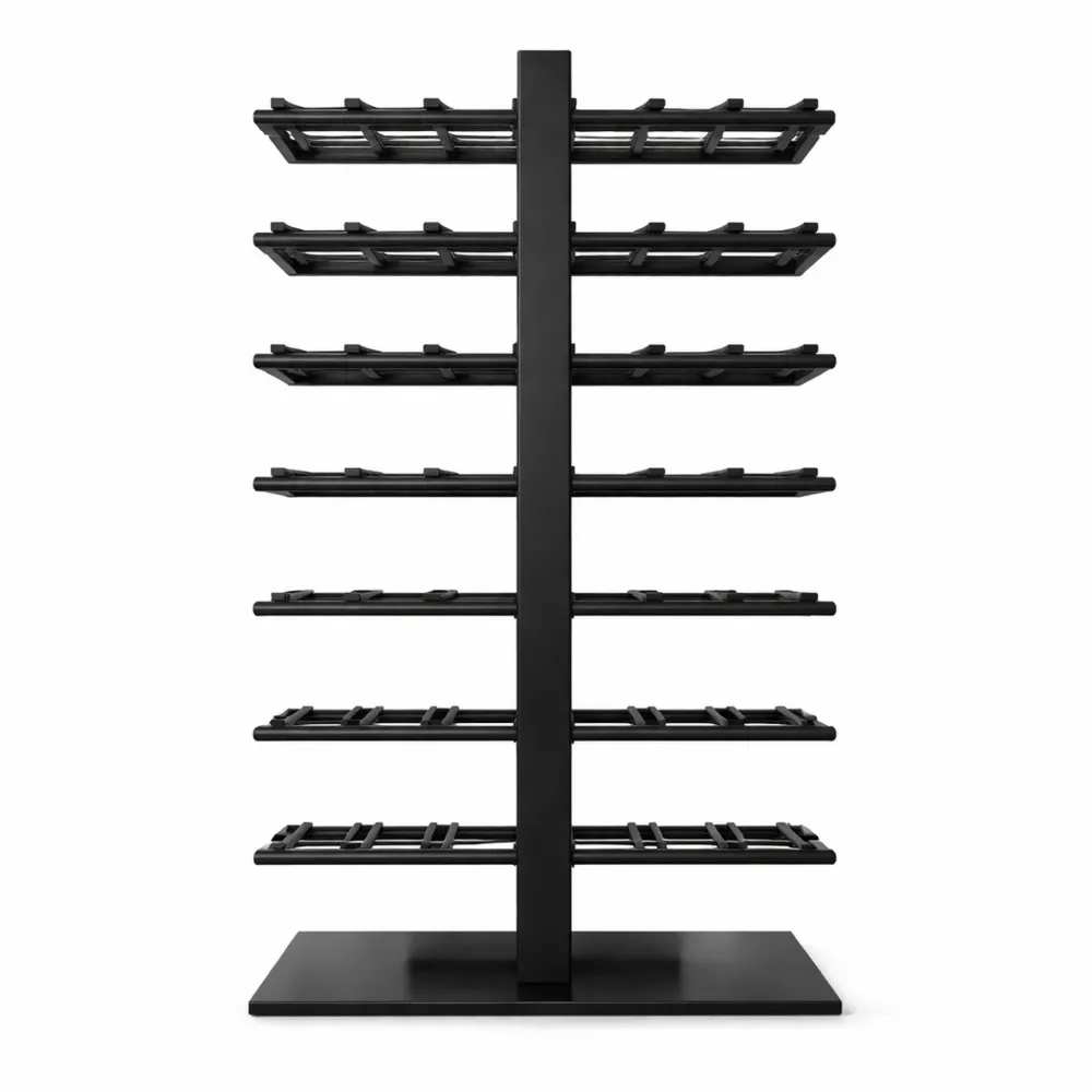 Casier à vin métallique noir grande capacité pour 70 bouteilles