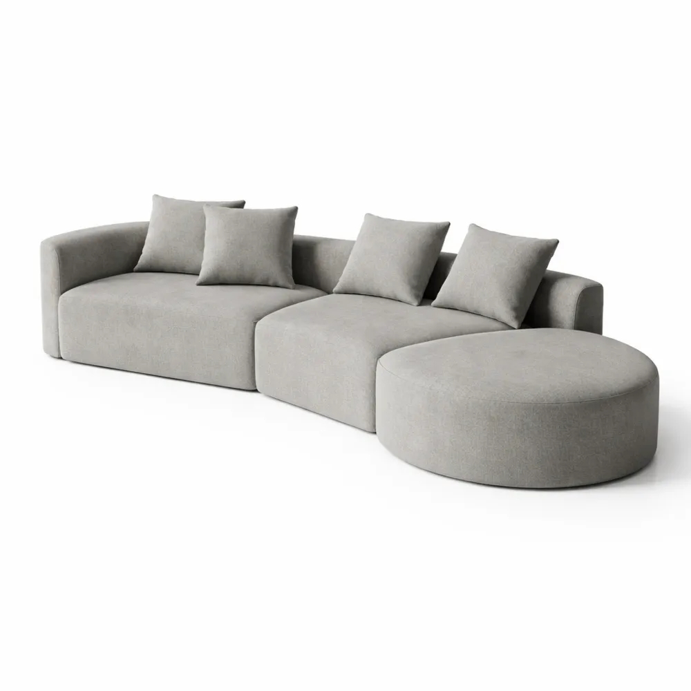 Canapé d'angle confortable 4 places pour salon ou bureau