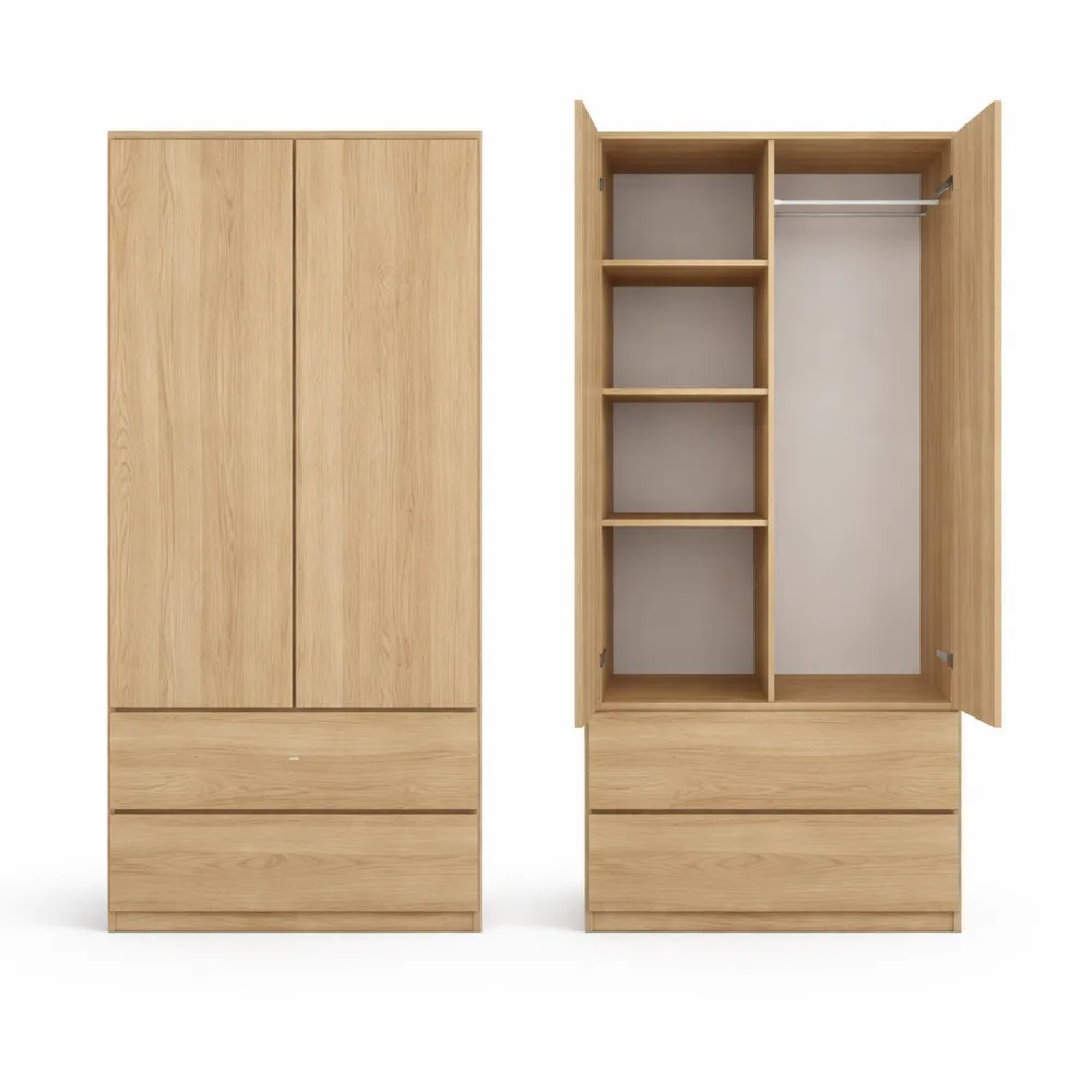 Grande penderie moderne en bois chêne sonoma