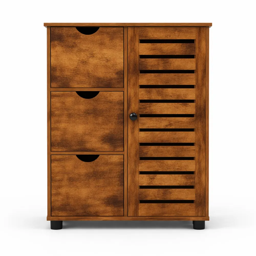 Armoire de Rangement avec Tiroirs et Étagères Réglables pour Intérieur