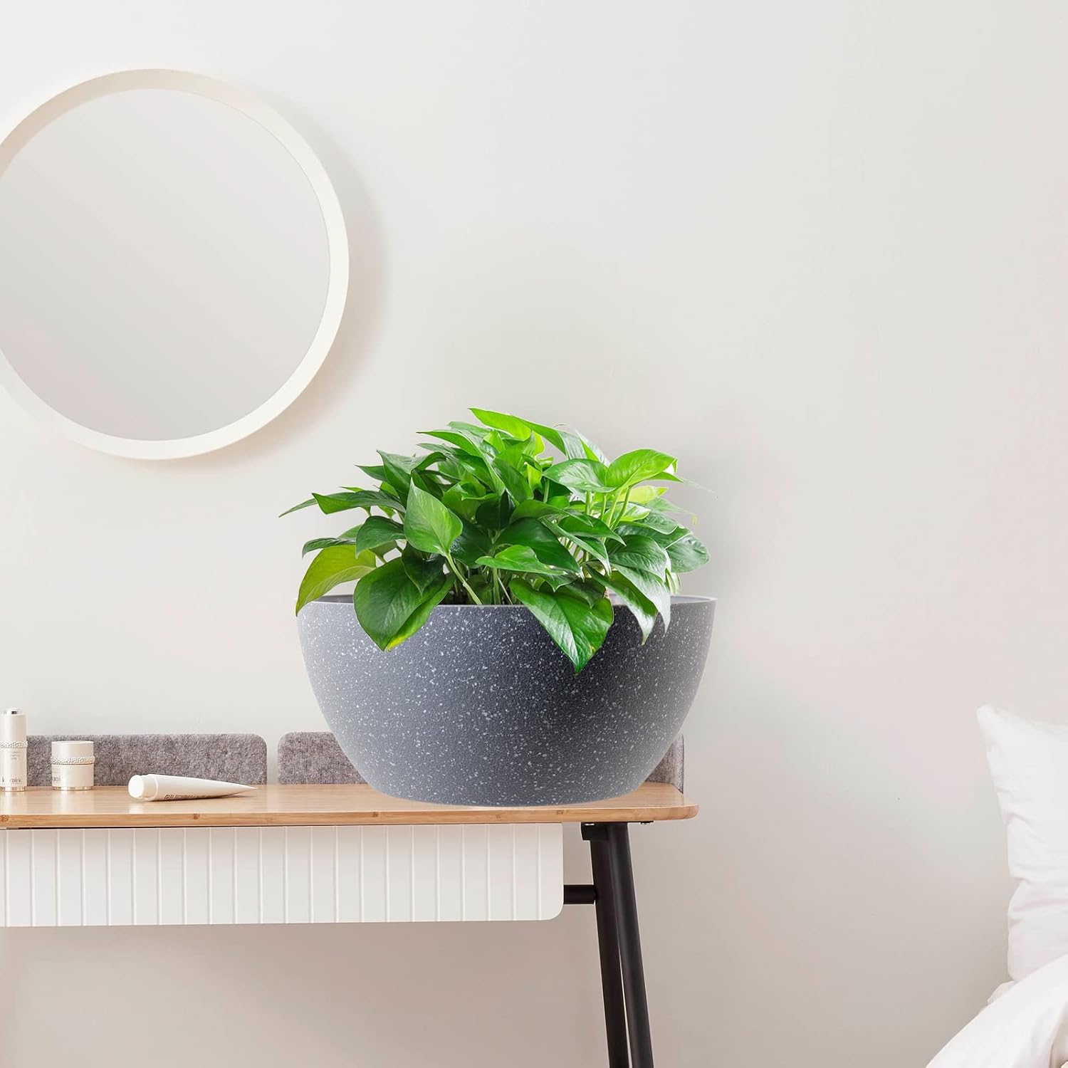 10 inch Hanging Planters for Outdoor Indoor Plants with Drainage Holes and Chain