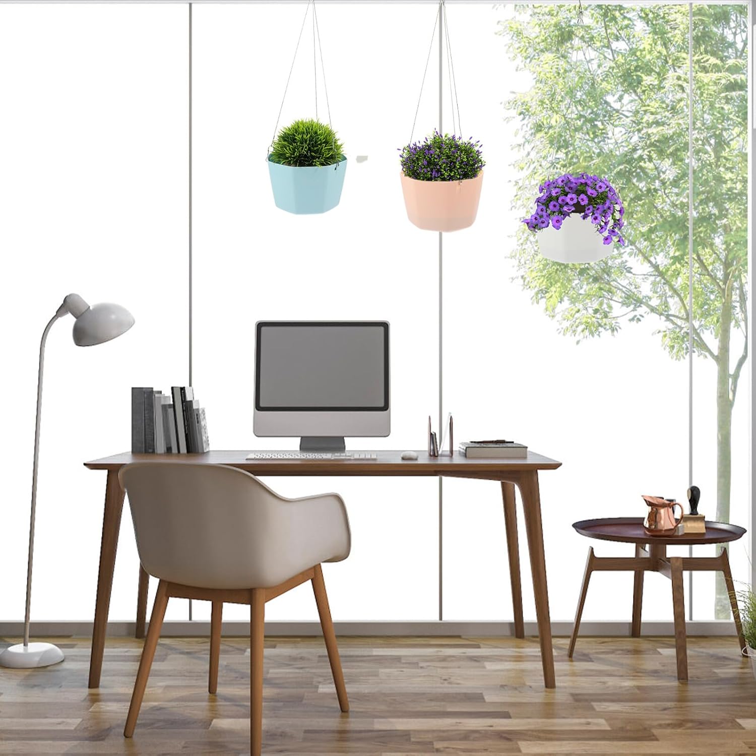 Self-Absorbent Hanging Planter Set with Chain