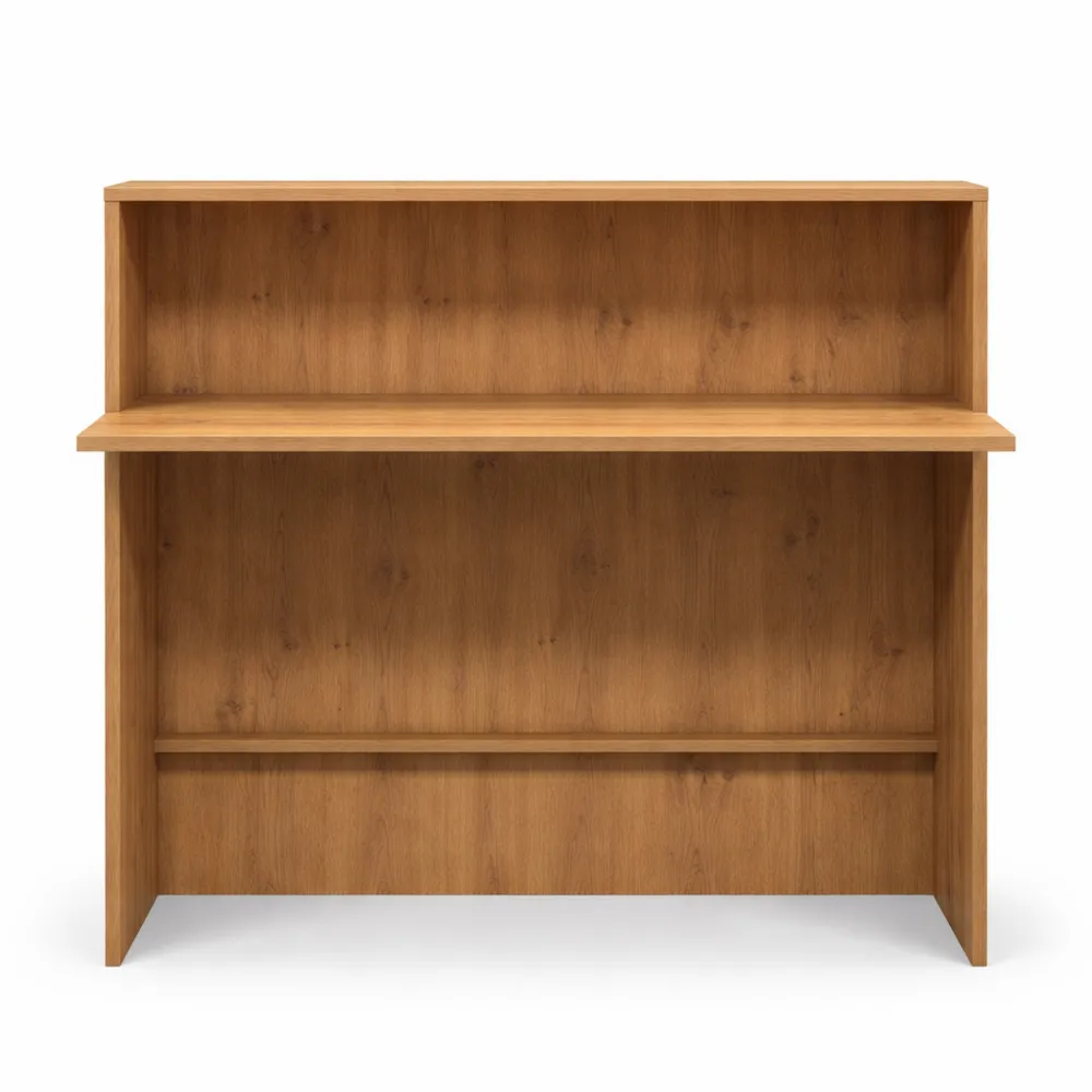 Comptoir d'accueil moderne en chêne 100x50x103,5cm