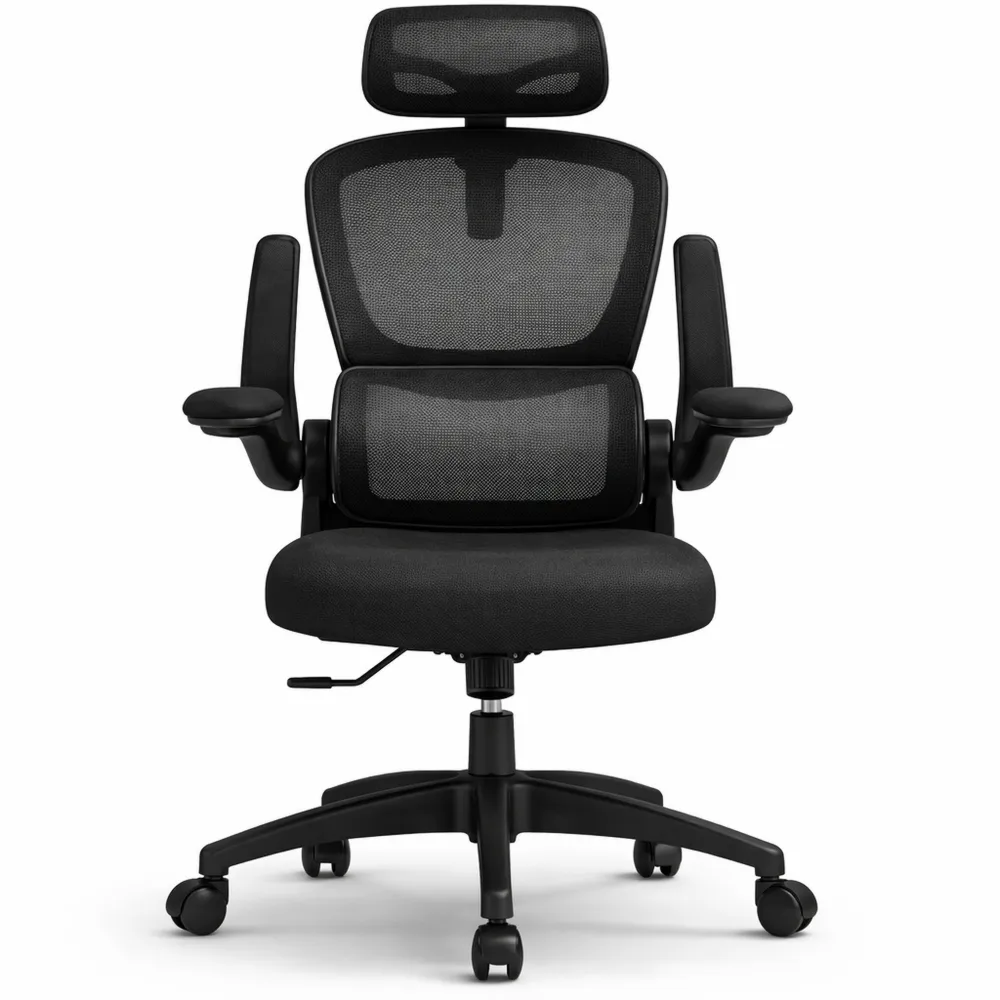 Chaise de Bureau Ergonomique avec Support Lombaire Ajustable