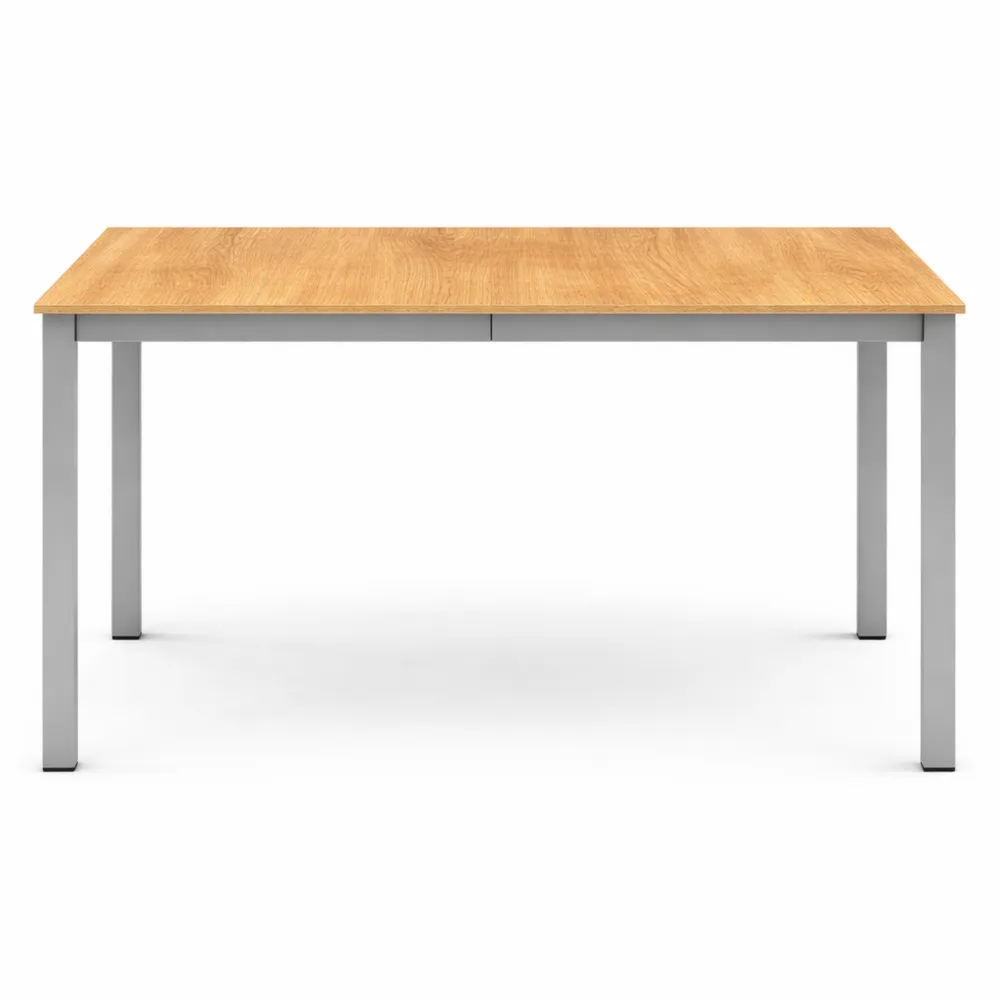 Table à manger extensible en chêne et gris 120x70cm