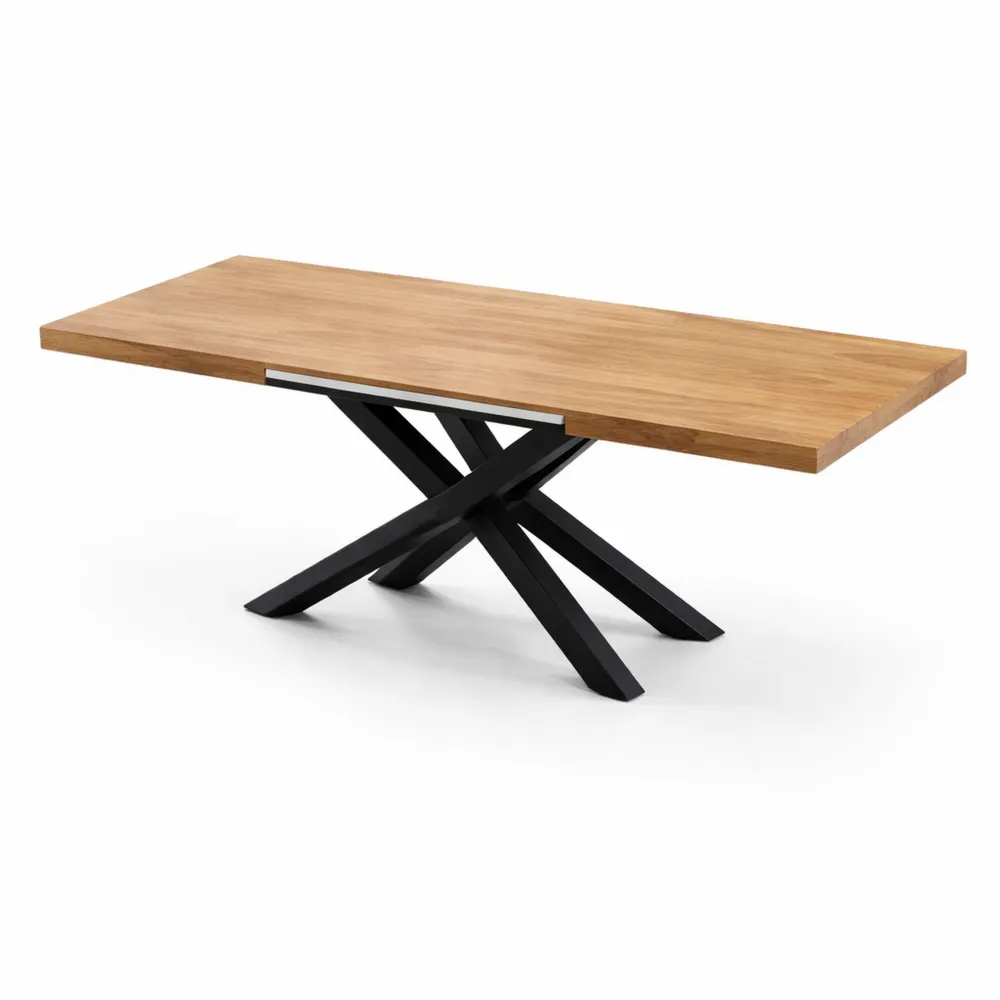 Table à rallonge en bois rustique pour salle à manger, 6 à 10 personnes