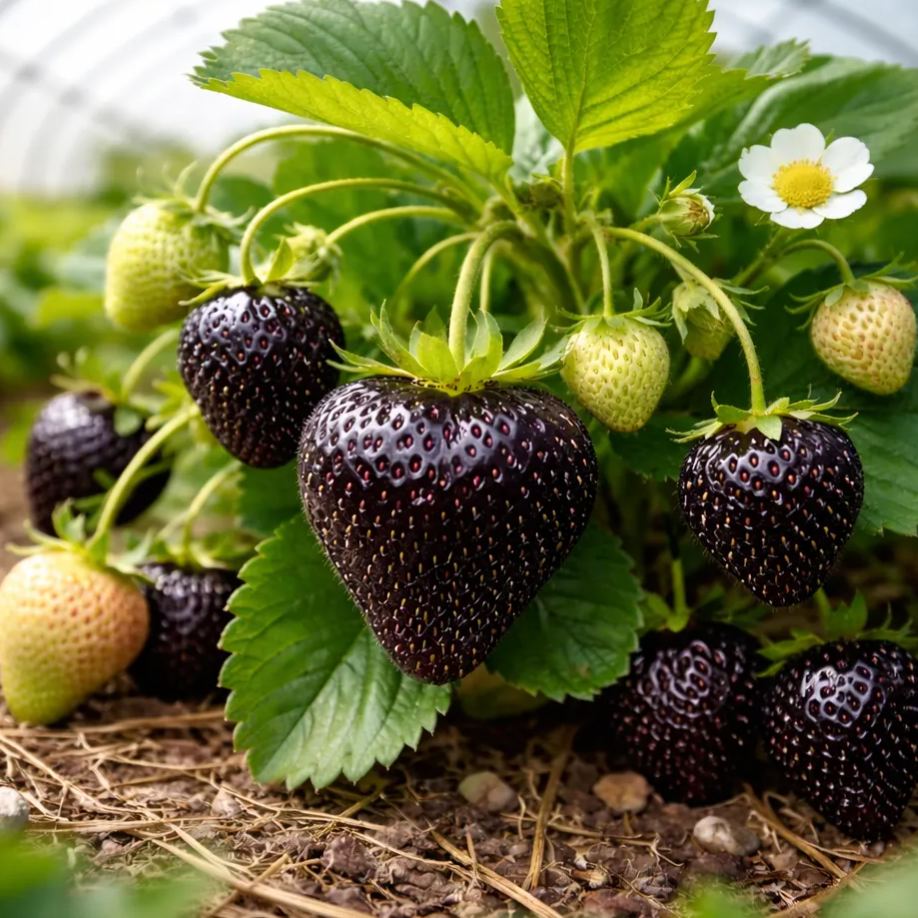 Graines de fraises géantes Black Diamond – Sucrées, riches en nutriments et faciles à cultiver à la maison