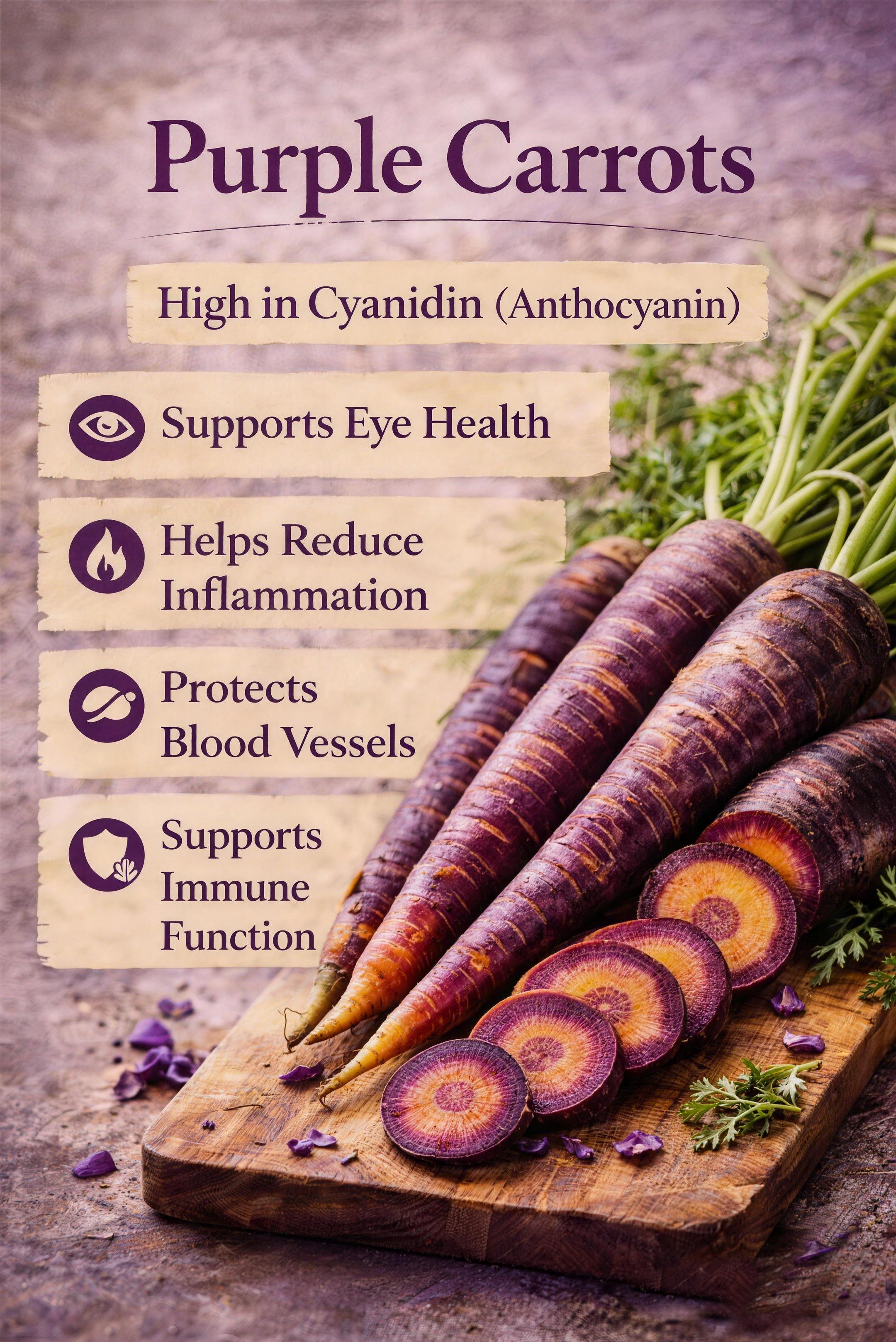 🥕 Carotte Jade Violet – Anthocyanes naturels, croquante et sucrée