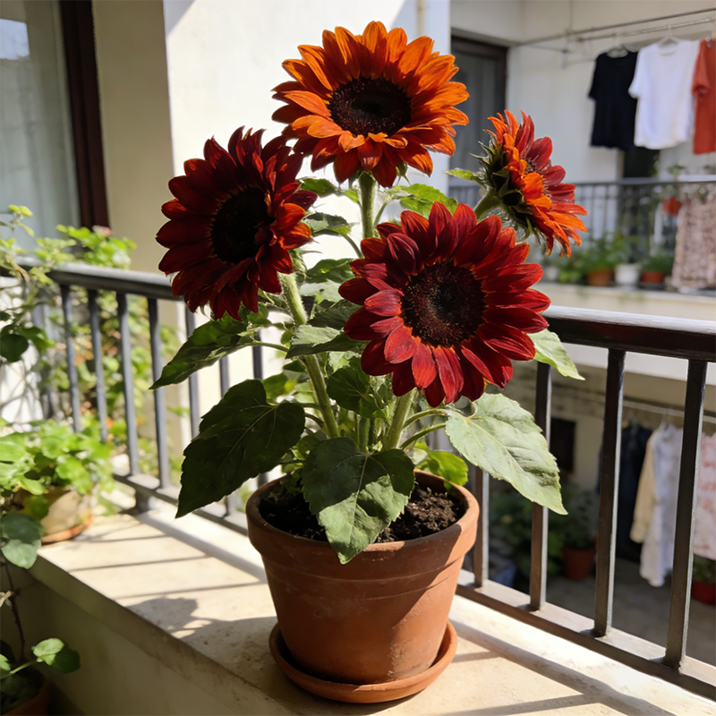 🔥 Rozpal ogień w swoim ogrodzie ze słonecznikami Midnight Blaze! 🌻