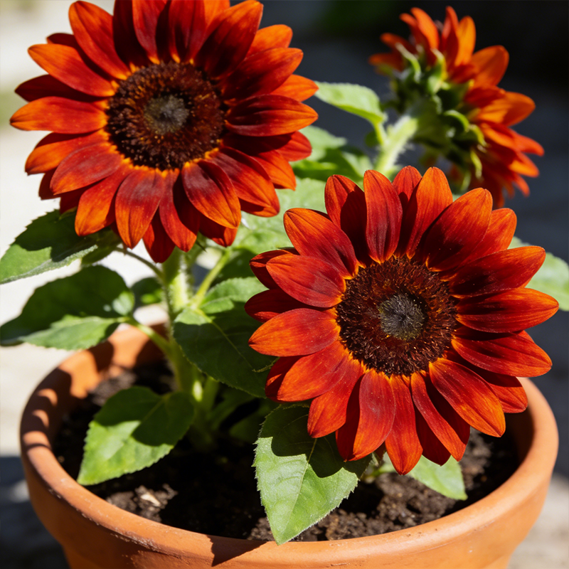 🔥 Rozpal ogień w swoim ogrodzie ze słonecznikami Midnight Blaze! 🌻