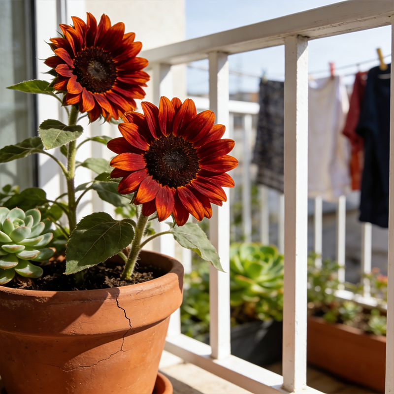 🔥 Rozpal ogień w swoim ogrodzie ze słonecznikami Midnight Blaze! 🌻