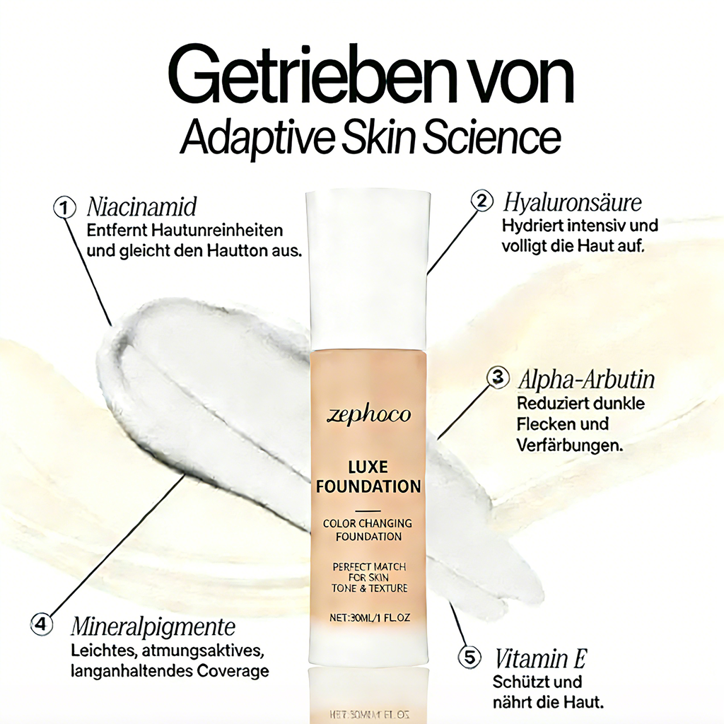 Farbumschaltende Make-up Foundation für reife Haut