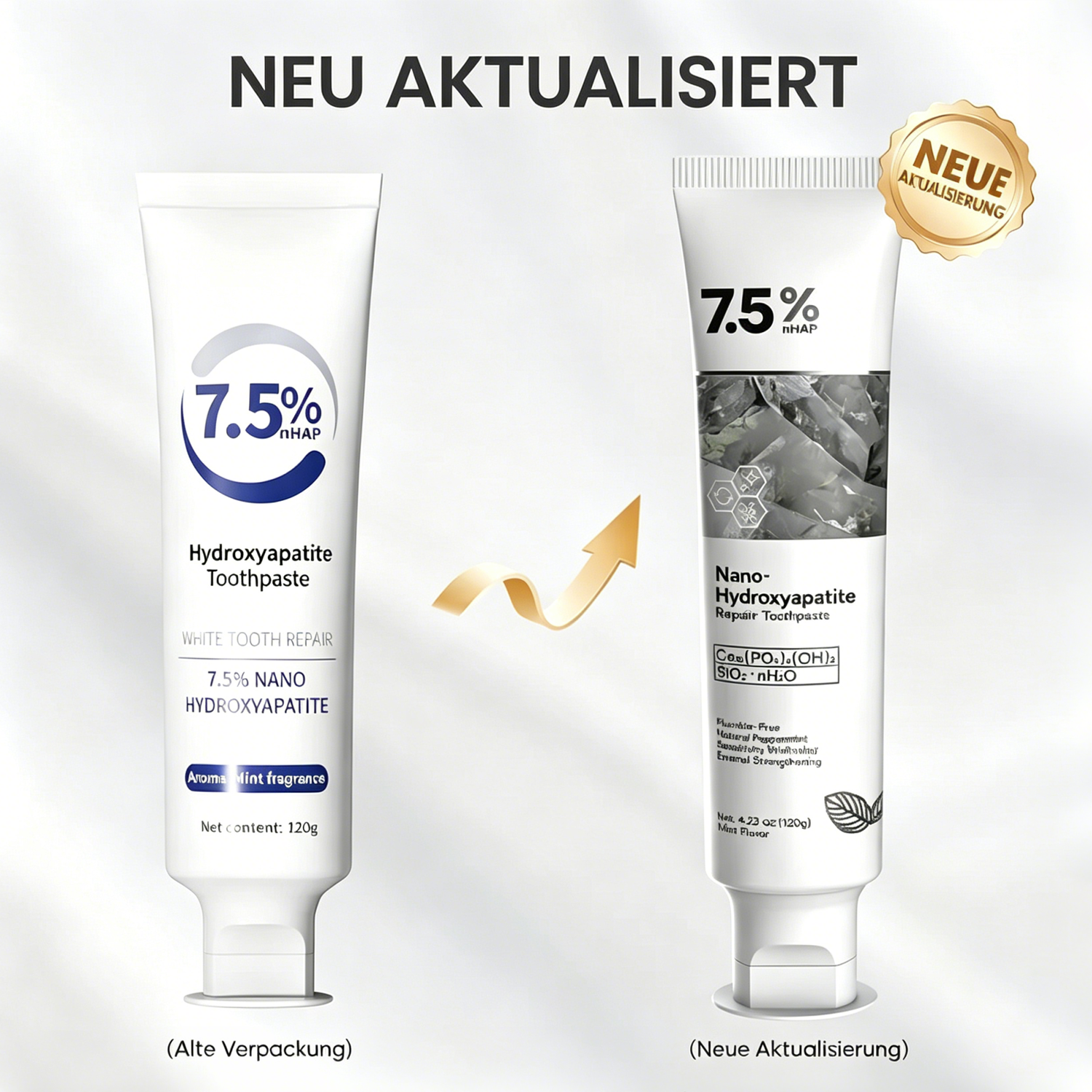 Remineralisierende Zahnpasta mit Hydroxyapatit